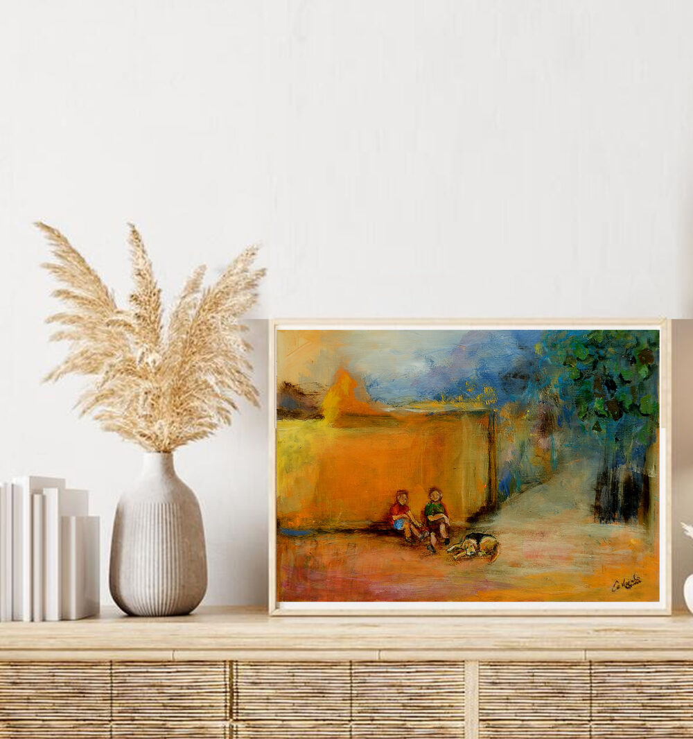 Niños en la tarde (40 x 30 cm) - Imagen 4