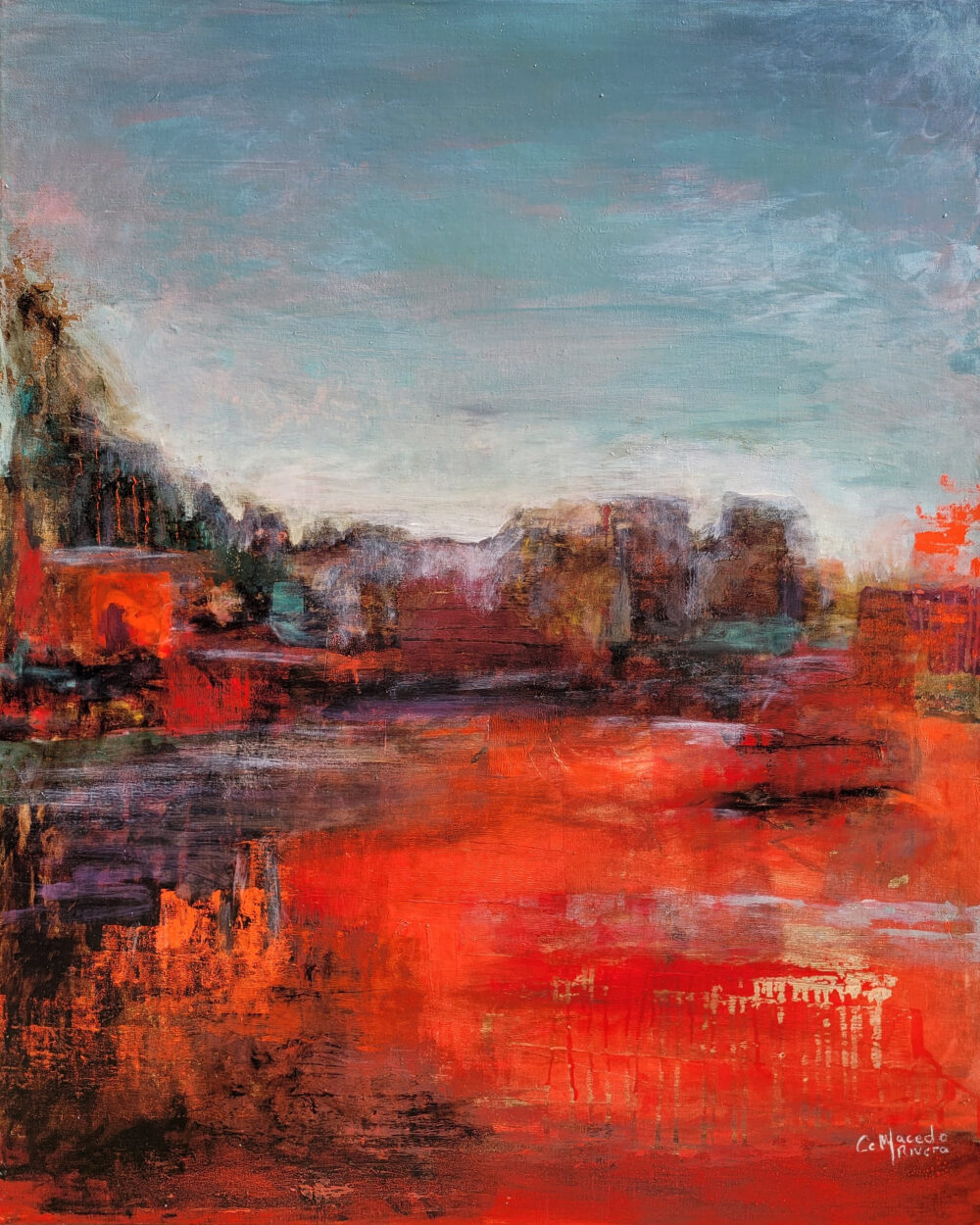 Ciudad carmín (100 x 80 cm)