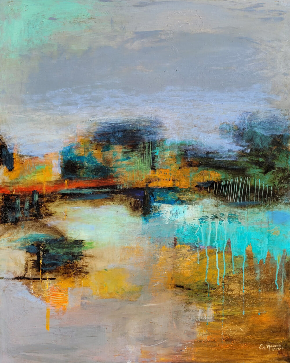 Lago violeta (100 x 80 cm)